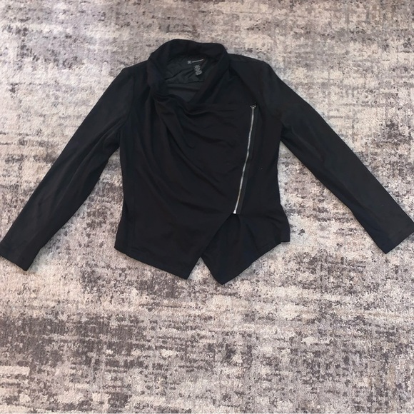INC Black Zip-Up Jacket/Top - Picture 2 of 4
